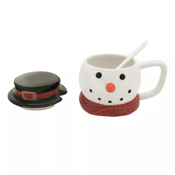 St. Nicholas Square Snowman Yuletide Mug & Spoon Set Bundle of 2 Mugs Ceramic - Picture 5 of 9